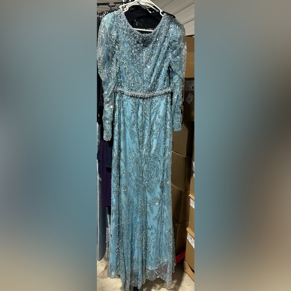 Mac Duggal 20442 NWT Surplice Bodice Embellished Dress - Picture 5 of 7